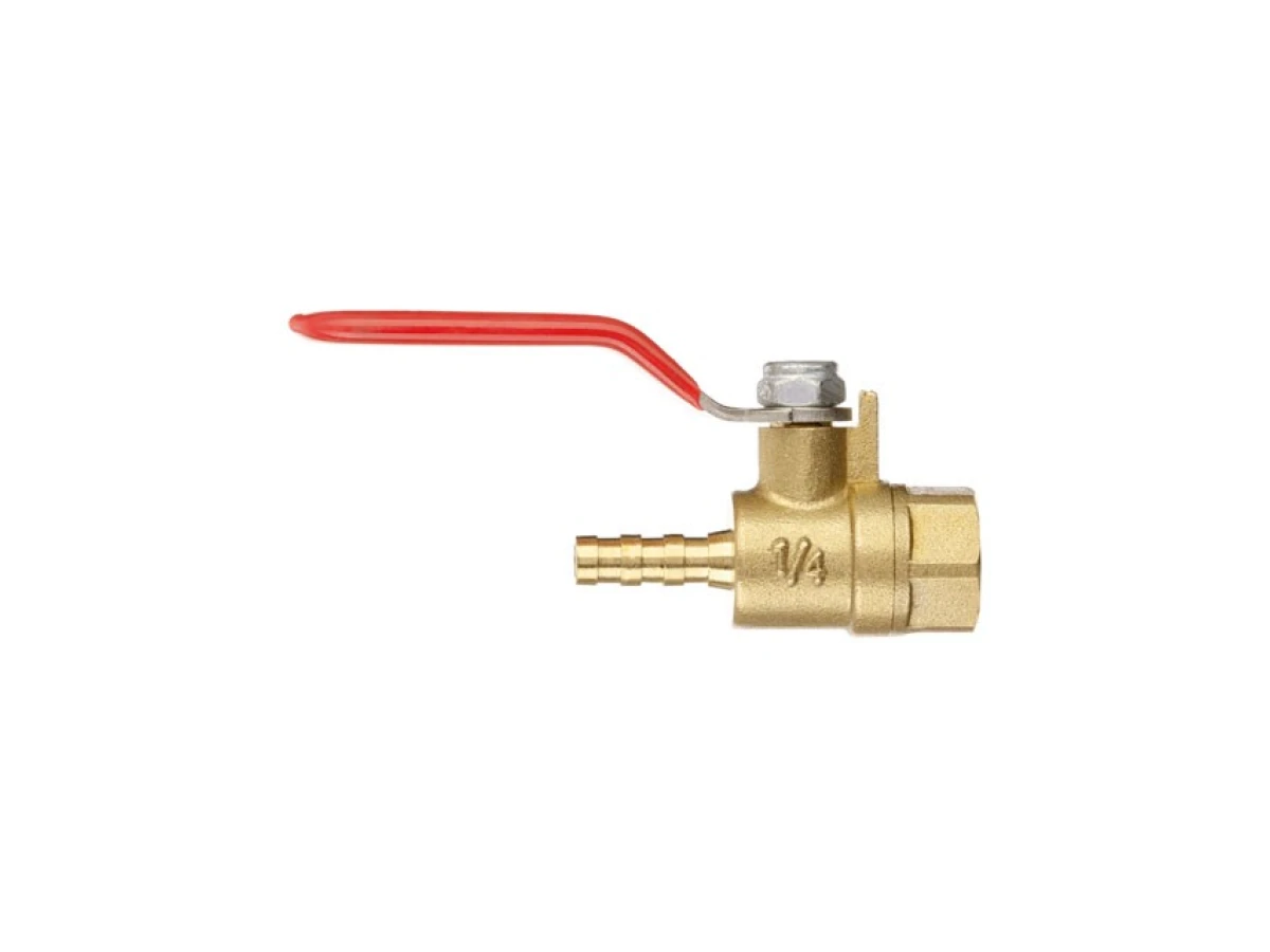 Кран шаровий повітряний, латунь, внутрішня різьба 1/4 " на шланг 6мм, STORM INTERTOOL PT-1885 
