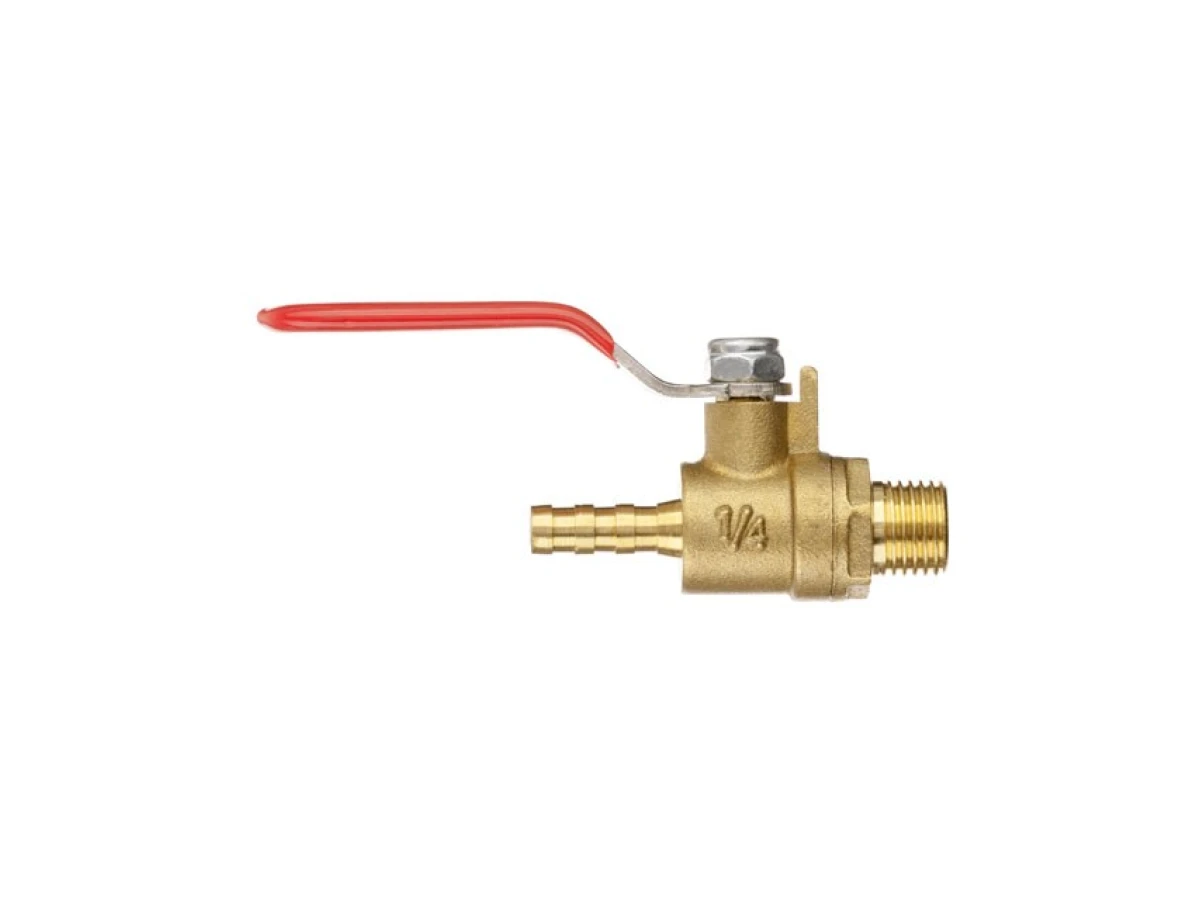 Кран шаровий повітряний, латунь, зовнішня різьба 1/4 "на шланг 6мм, STORM INTERTOOL PT-1886 