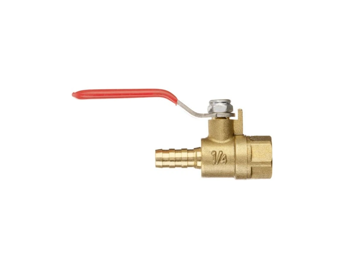 Кран шаровий повітряний, латунь, внутрішня різьба 1/4 " на шланг 8мм, STORM INTERTOOL PT-1887 