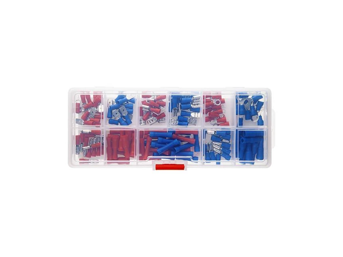 Коннектори обтискні 144 шт, ізольовані для автомобільної електропроводки INTERTOOL TC-9010 