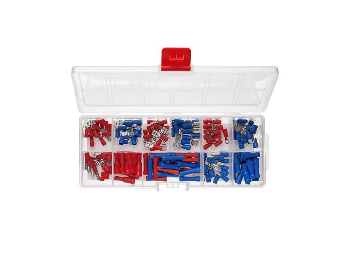 Коннектори обтискні 144 шт, ізольовані для автомобільної електропроводки INTERTOOL TC-9010 