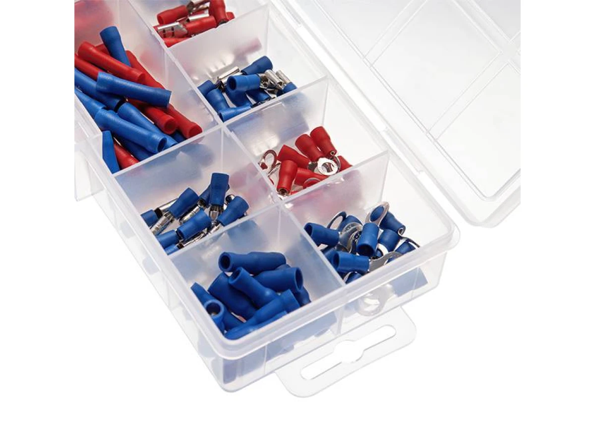 Коннектори обтискні 144 шт, ізольовані для автомобільної електропроводки INTERTOOL TC-9010 