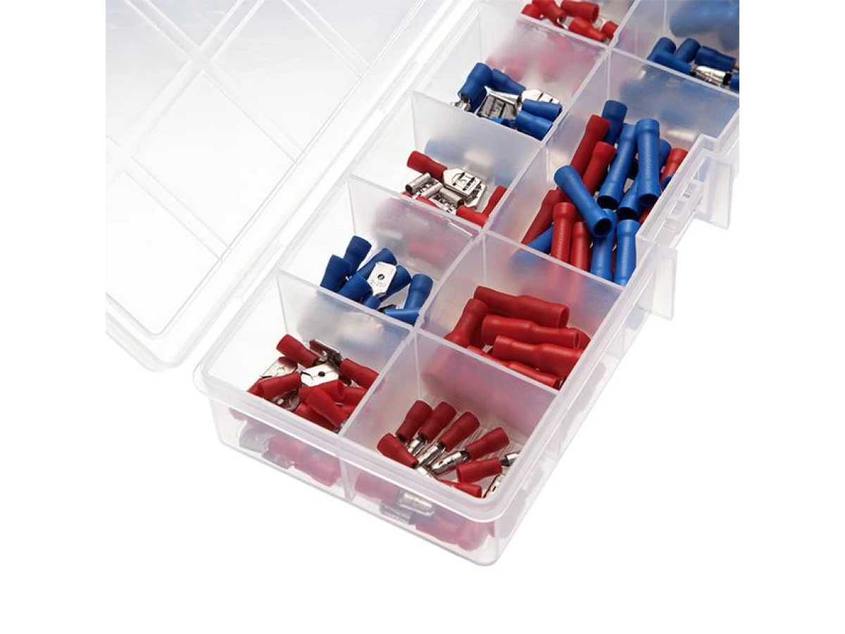 Коннектори обтискні 144 шт, ізольовані для автомобільної електропроводки INTERTOOL TC-9010 