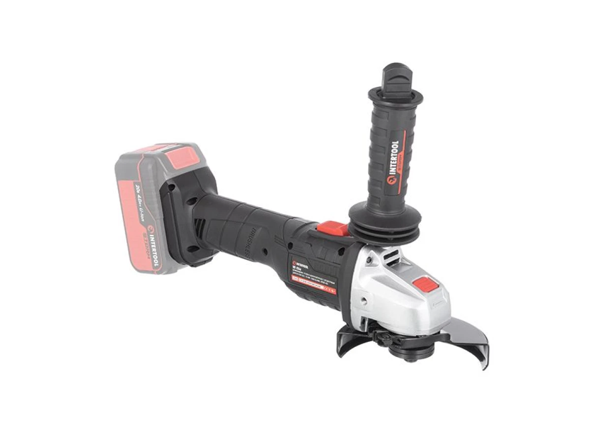 Шліфмашина кутова акумуляторна з безщітковим двигуном 20 В, 125 мм, 10000 об/хв., без ЗП та АКБ INTERTOOL WT-9366 