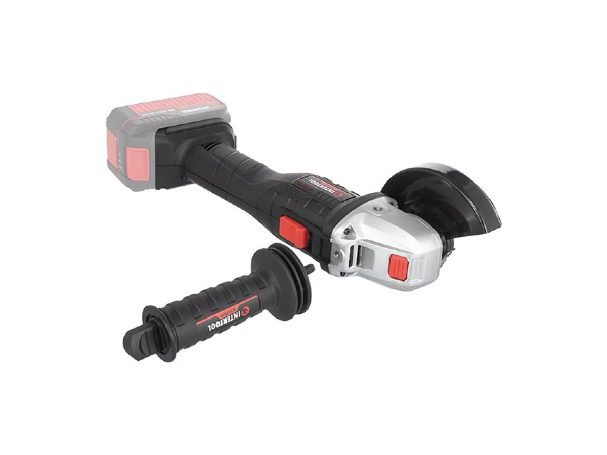 Шліфмашина кутова акумуляторна з безщітковим двигуном 20 В, 125 мм, 10000 об/хв., без ЗП та АКБ INTERTOOL WT-9366 