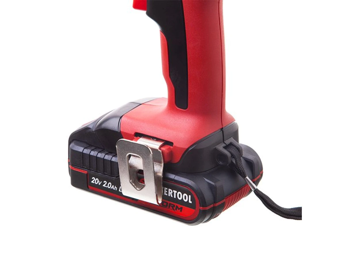 Дриль-шурупокрут акумуляторний 20 В, 35 Nm, 0-400/0-1500 об/хв, 0,8-10 мм, літій-іон, 2x2.0 Ач, ЗП, кейс INTERTOOL WT-0328 