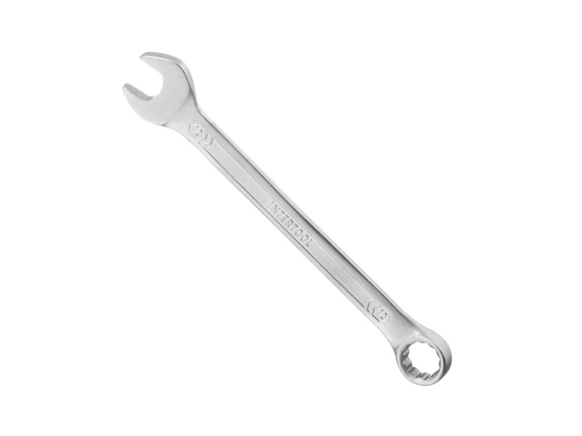 Ключ комбінований 12 мм, CrV, покриття Сатин-хром PROF DIN3113 INTERTOOL XT-1012 