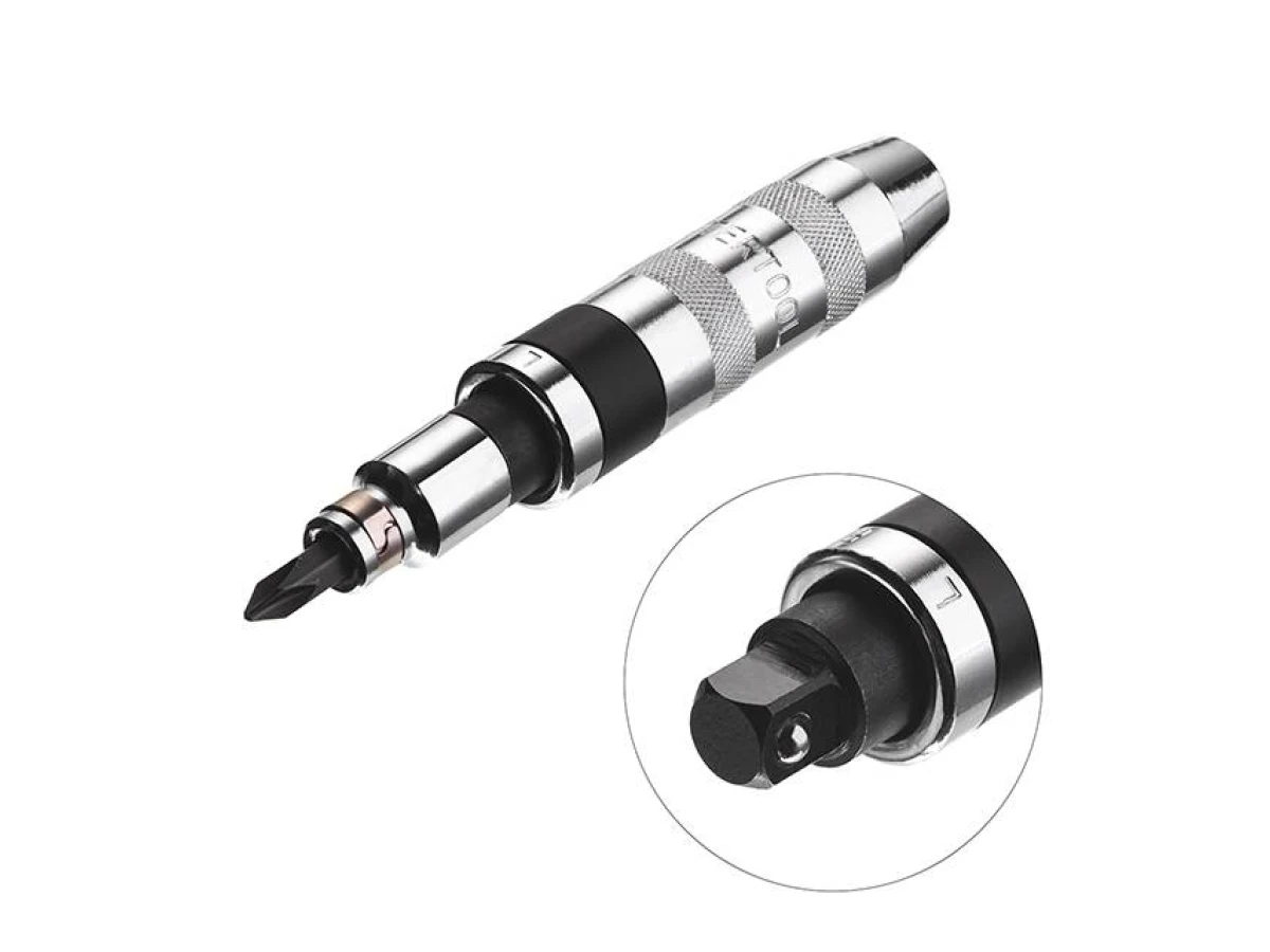 Викрутка ударна з комплектом насадок 6 од. INTERTOOL HT-0431 