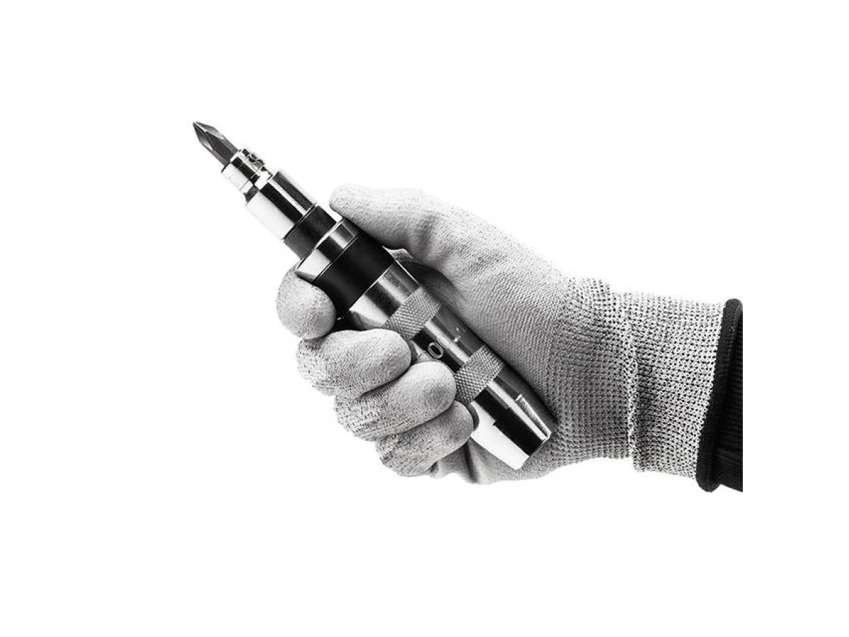 Викрутка ударна з комплектом насадок 6 од. INTERTOOL HT-0431 