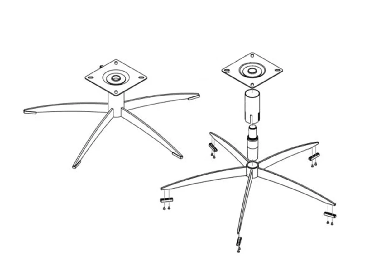 Поворотний механізм 200*200; висота 2,0 мм; металевий 