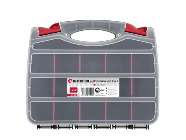 Органайзер пластиковый, 12,5", 2 в 1, 320x260x80 мм INTERTOOL BX-4004 
