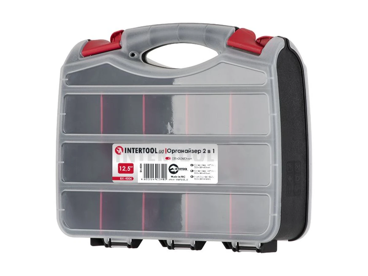 Органайзер пластиковый, 12,5", 2 в 1, 320x260x80 мм INTERTOOL BX-4004 