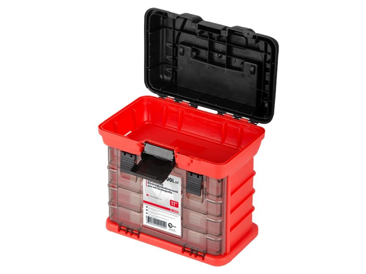 Органайзер для метизов с выдвижными секциями 11", 279*184*260 мм INTERTOOL BX-4020 