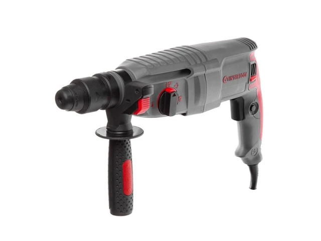 Перфоратор 850 Вт, 3.2 Дж, 0-900 об/мин, 0-4400 уд/мин, 3 режима, SDS plus, съемный быстрозажимной патрон INTERTOOL DT-0184 