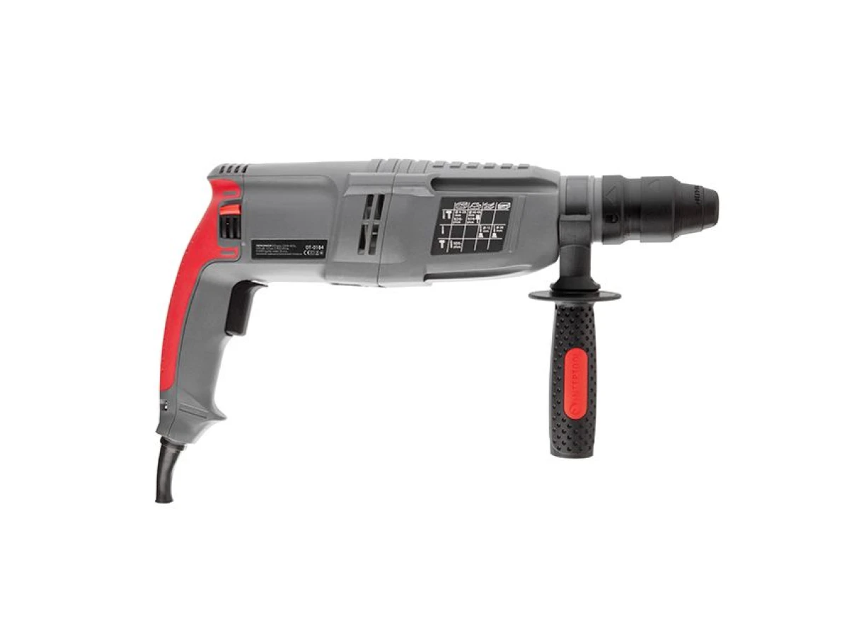 Перфоратор 850 Вт, 3.2 Дж, 0-900 об/мин, 0-4400 уд/мин, 3 режима, SDS plus, съемный быстрозажимной патрон INTERTOOL DT-0184 