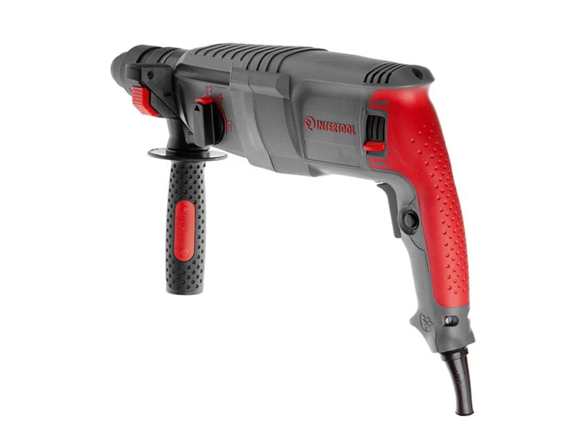 Перфоратор 850 Вт, 3.2 Дж, 0-900 об/мин, 0-4400 уд/мин, 3 режима, SDS plus, съемный быстрозажимной патрон INTERTOOL DT-0184 