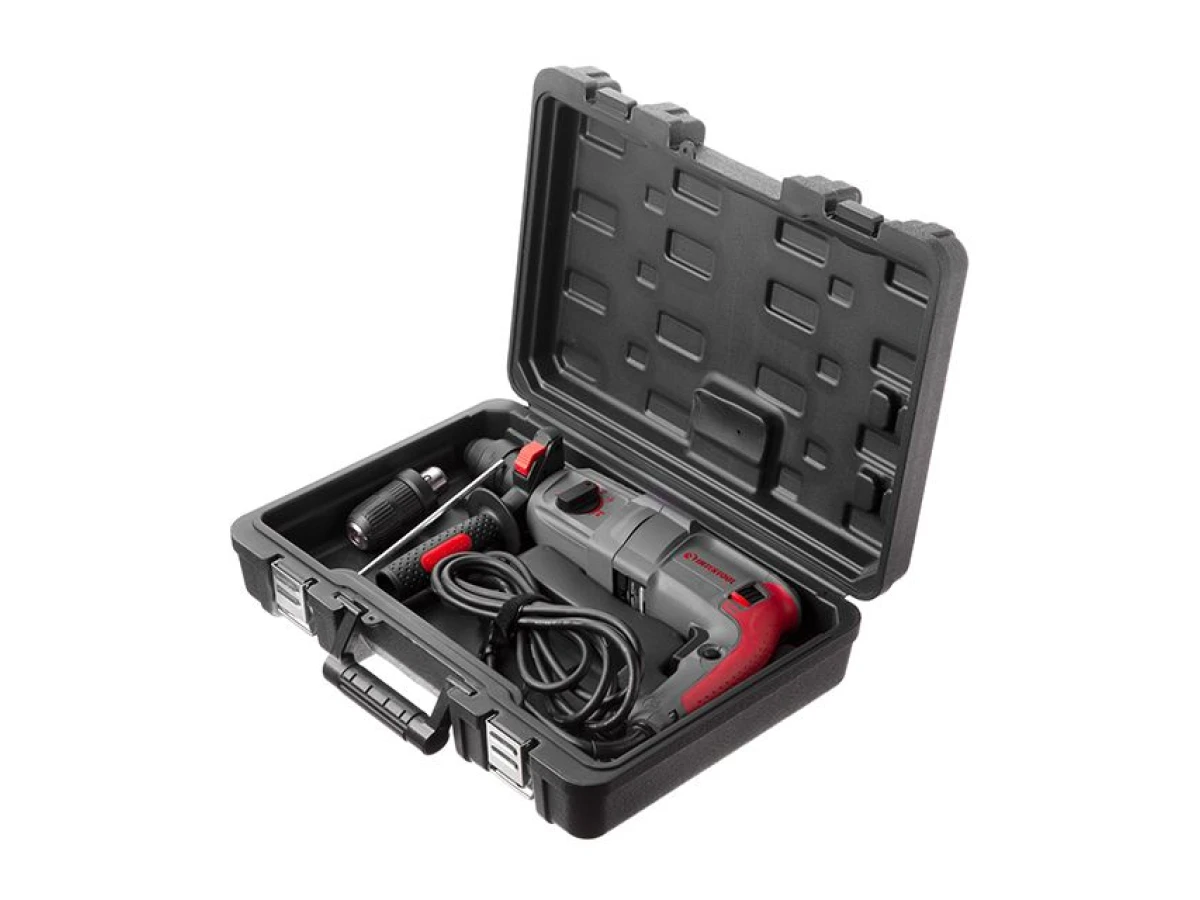 Перфоратор 850 Вт, 3.2 Дж, 0-900 об/мин, 0-4400 уд/мин, 3 режима, SDS plus, съемный быстрозажимной патрон INTERTOOL DT-0184 