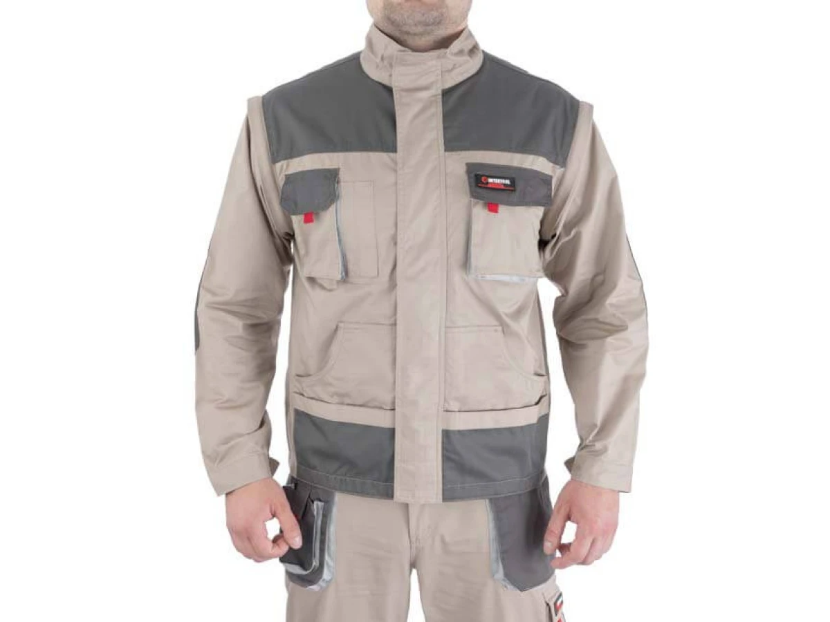 Куртка робоча 2 в 1, 100% бавовна, щільність 180 г / м2, L INTERTOOL SP-3033 
