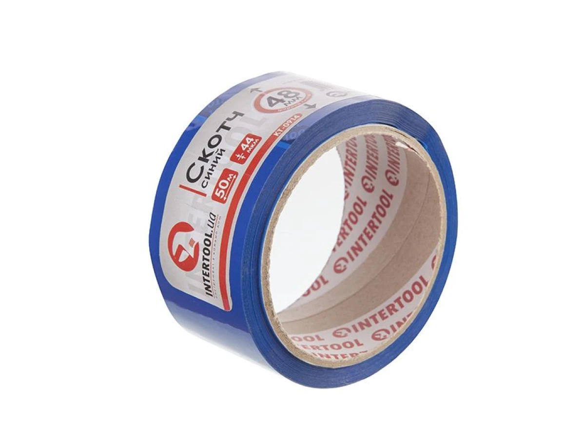 Скотч синій 48мм * 50м * 44 мкм INTERTOOL KT-0914 