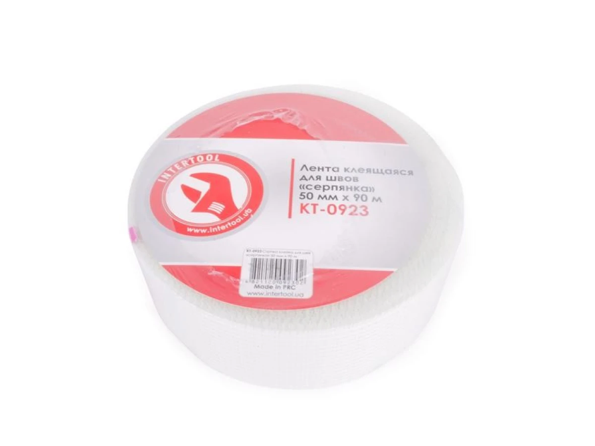 Стрічка клейка для швів "серпянка" 50 мм * 90 м INTERTOOL KT-0923 
