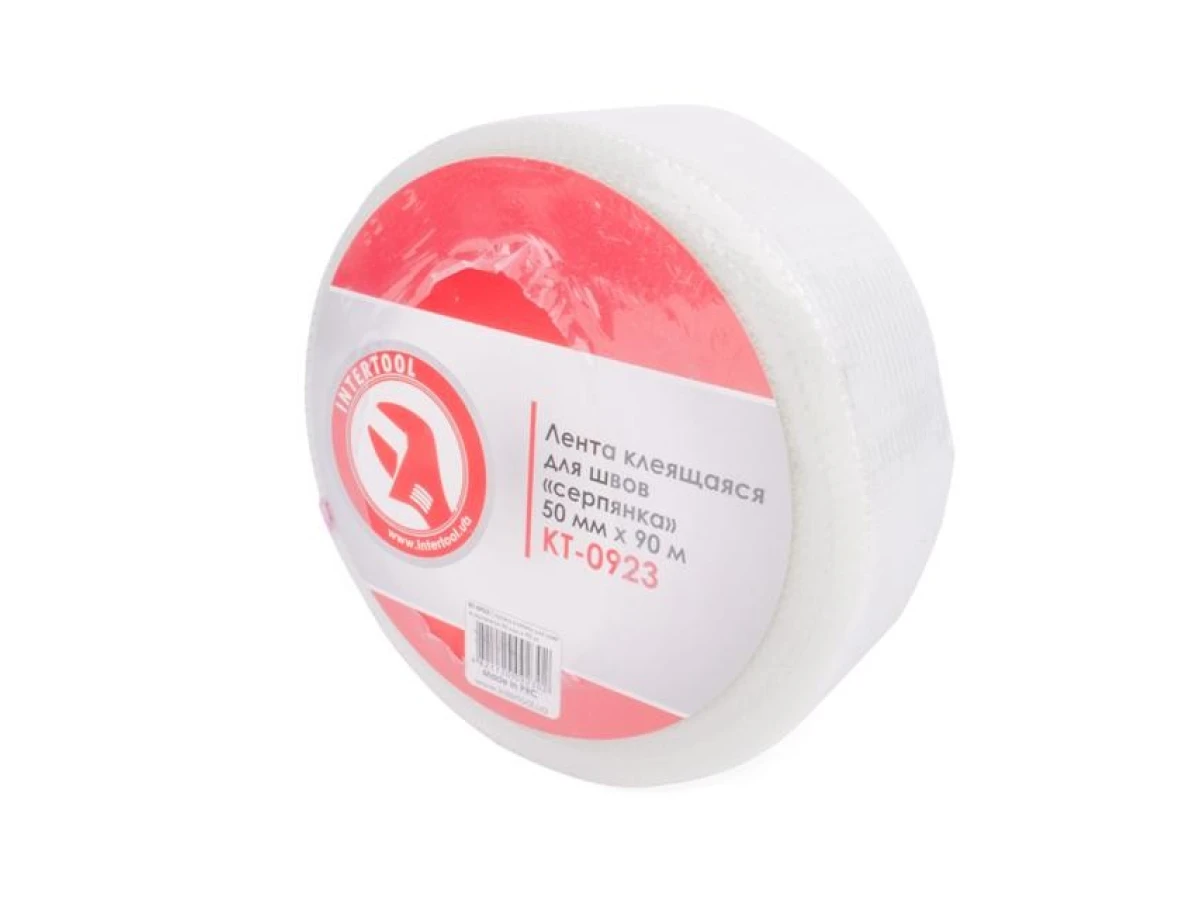 Стрічка клейка для швів "серпянка" 50 мм * 90 м INTERTOOL KT-0923 