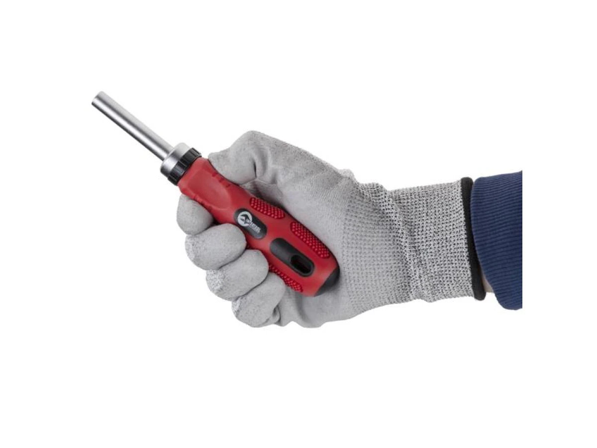 Викрутка реверсивна з трищіткою та набором насадок, в чохлі, 48 од. INTERTOOL VT-1048 