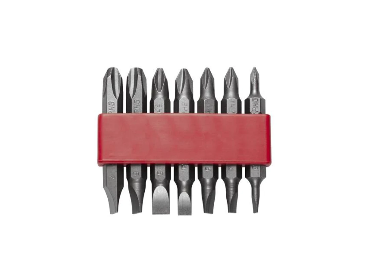 Отвертка магнитная 1/4", 10*50 мм, с комплектом насадок 15 ед., Cr-V INTERTOOL HT-0415 