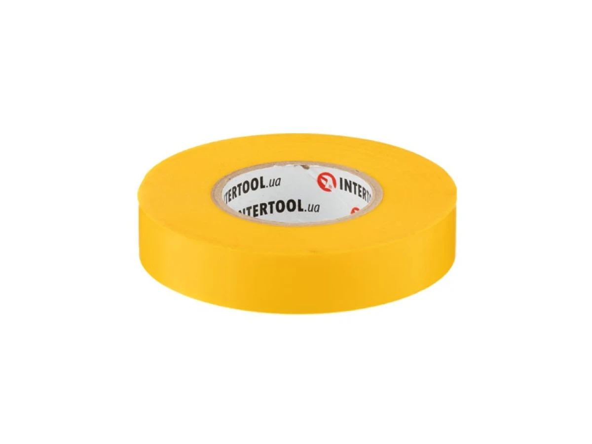 Стрічка ізоляційна, 17 мм * 25 м *0,15 мм, жовта INTERTOOL IT-0062 