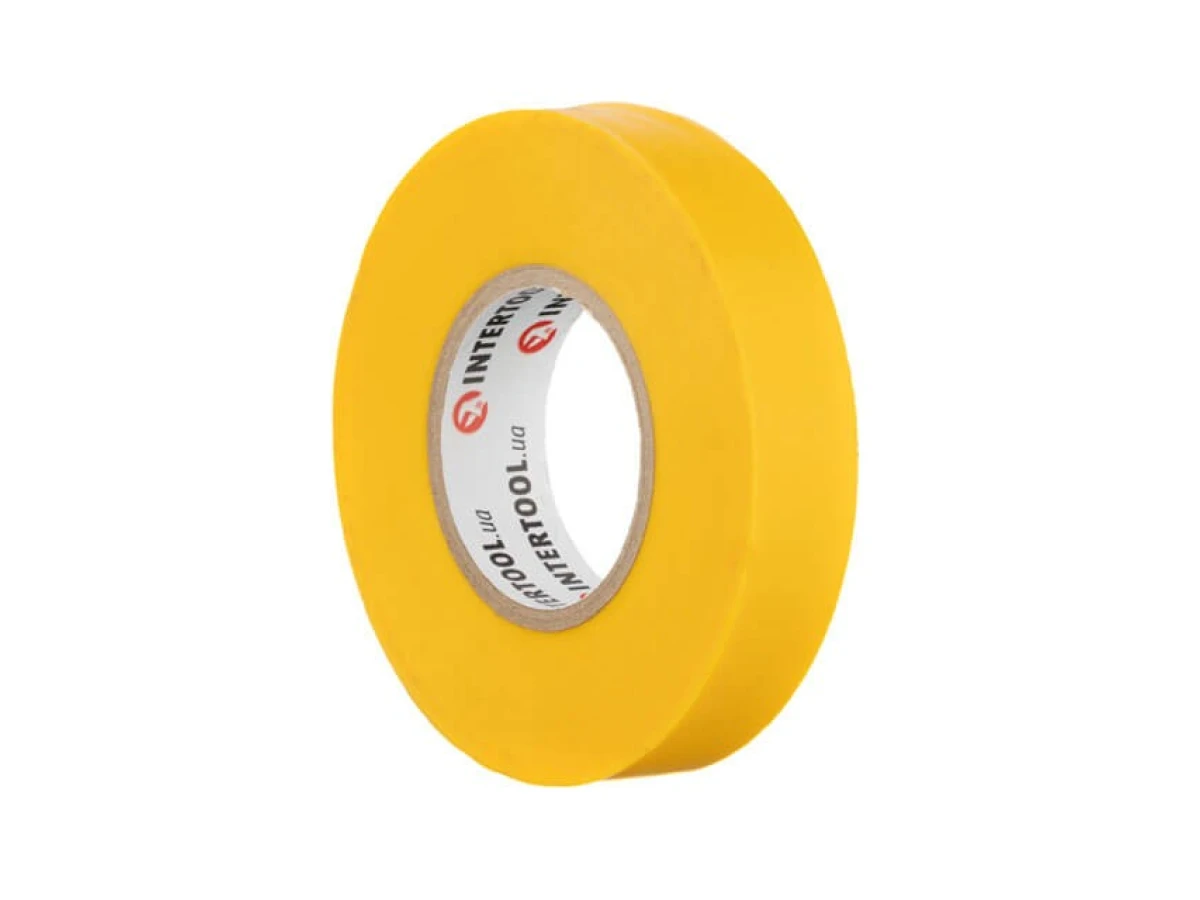 Стрічка ізоляційна, 17 мм * 25 м *0,15 мм, жовта INTERTOOL IT-0062 