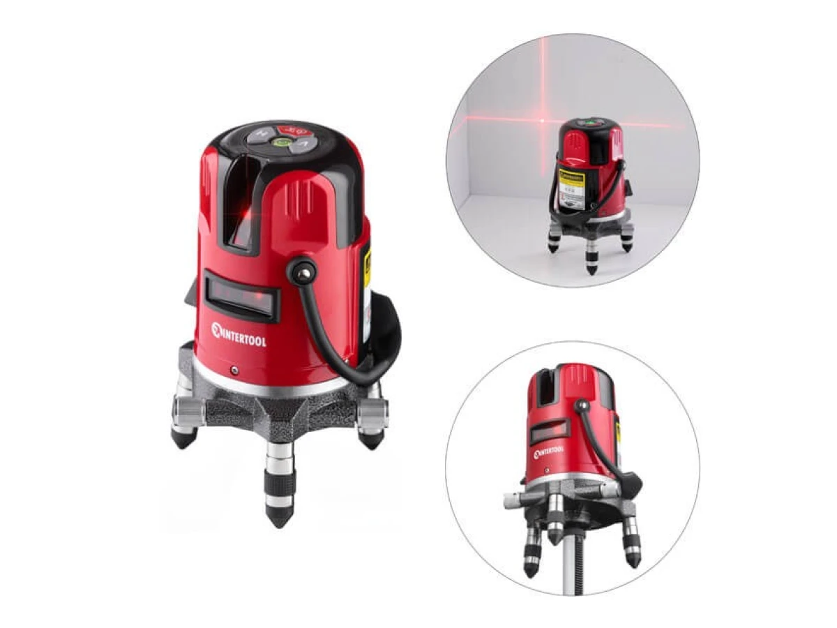 Уровень лазерный 2 лазерные головки, красный лазер INTERTOOL MT-3003 