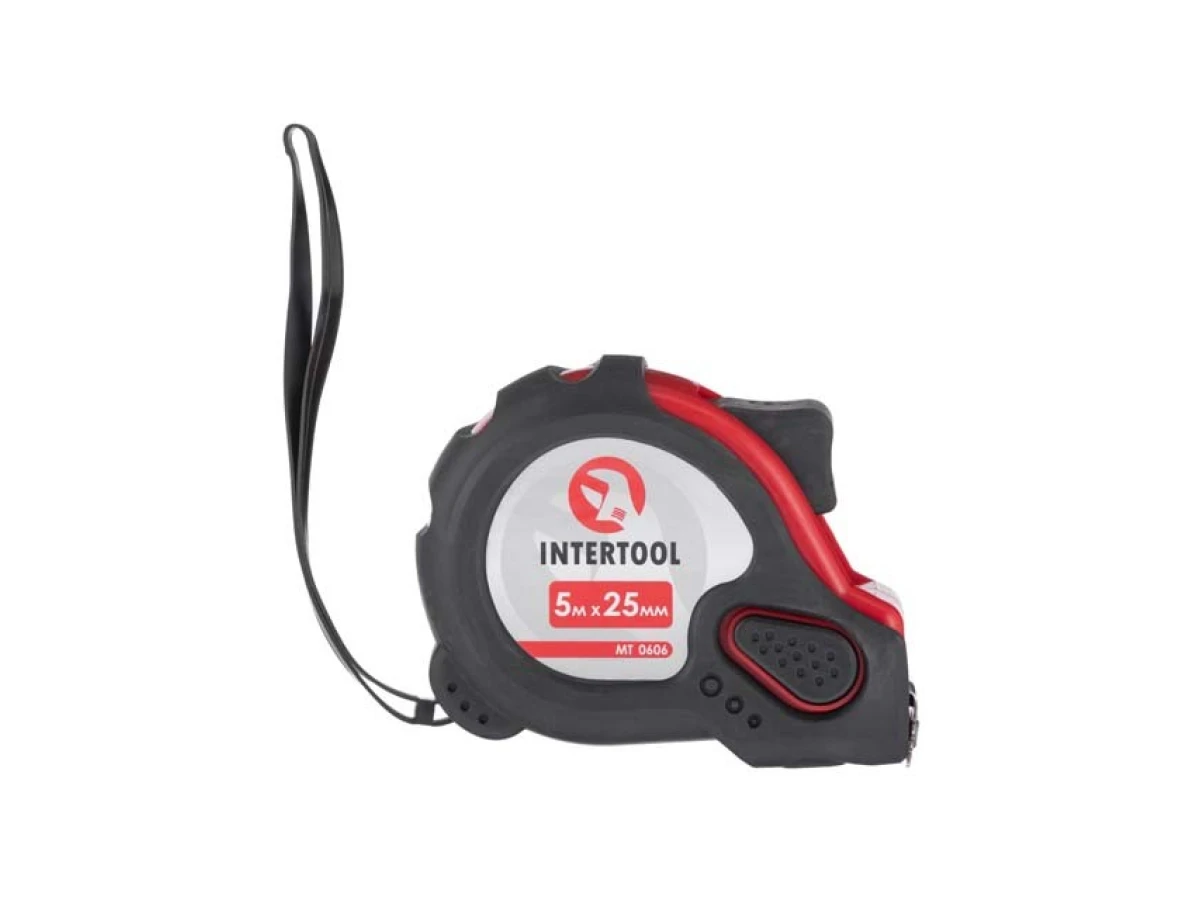Рулетка з фіксатором 5м * 25мм "Супер Магніт" INTERTOOL MT-0606 
