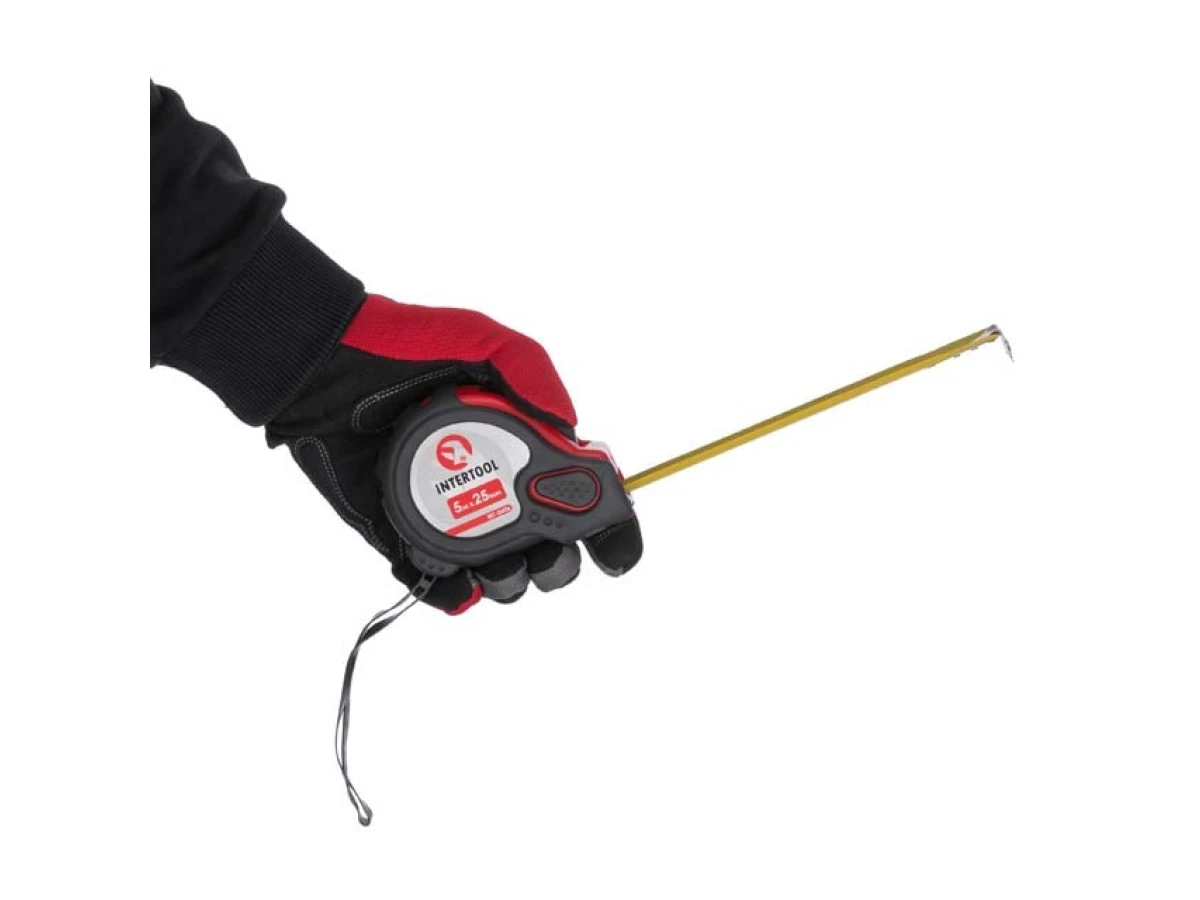 Рулетка з фіксатором 5м * 25мм "Супер Магніт" INTERTOOL MT-0606 