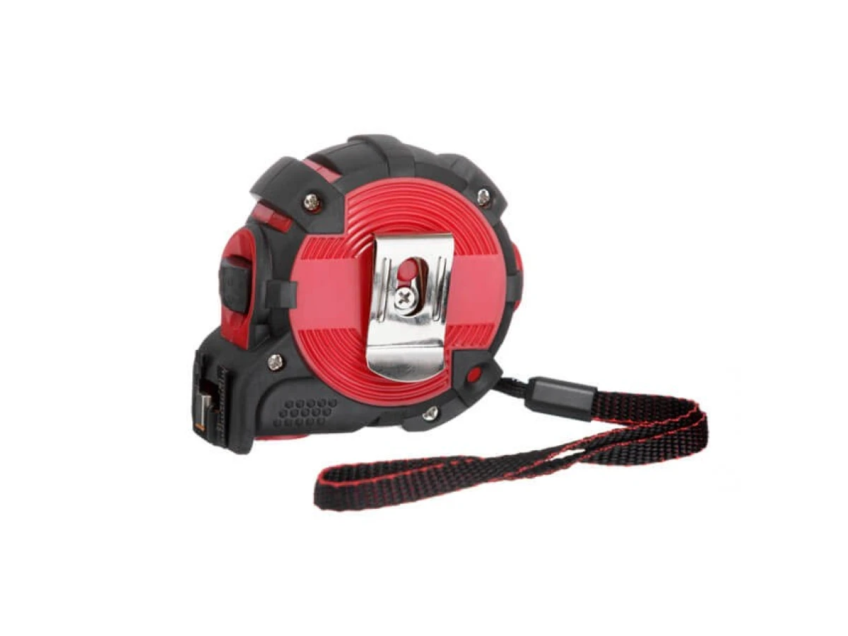 Рулетка з металевим полотном, 3м * 16мм, двостороння шкала, нейлонове покриття, двосторонній зацеп з магнітом, автостоп полотна STORM INTERTOOL MT-0843 