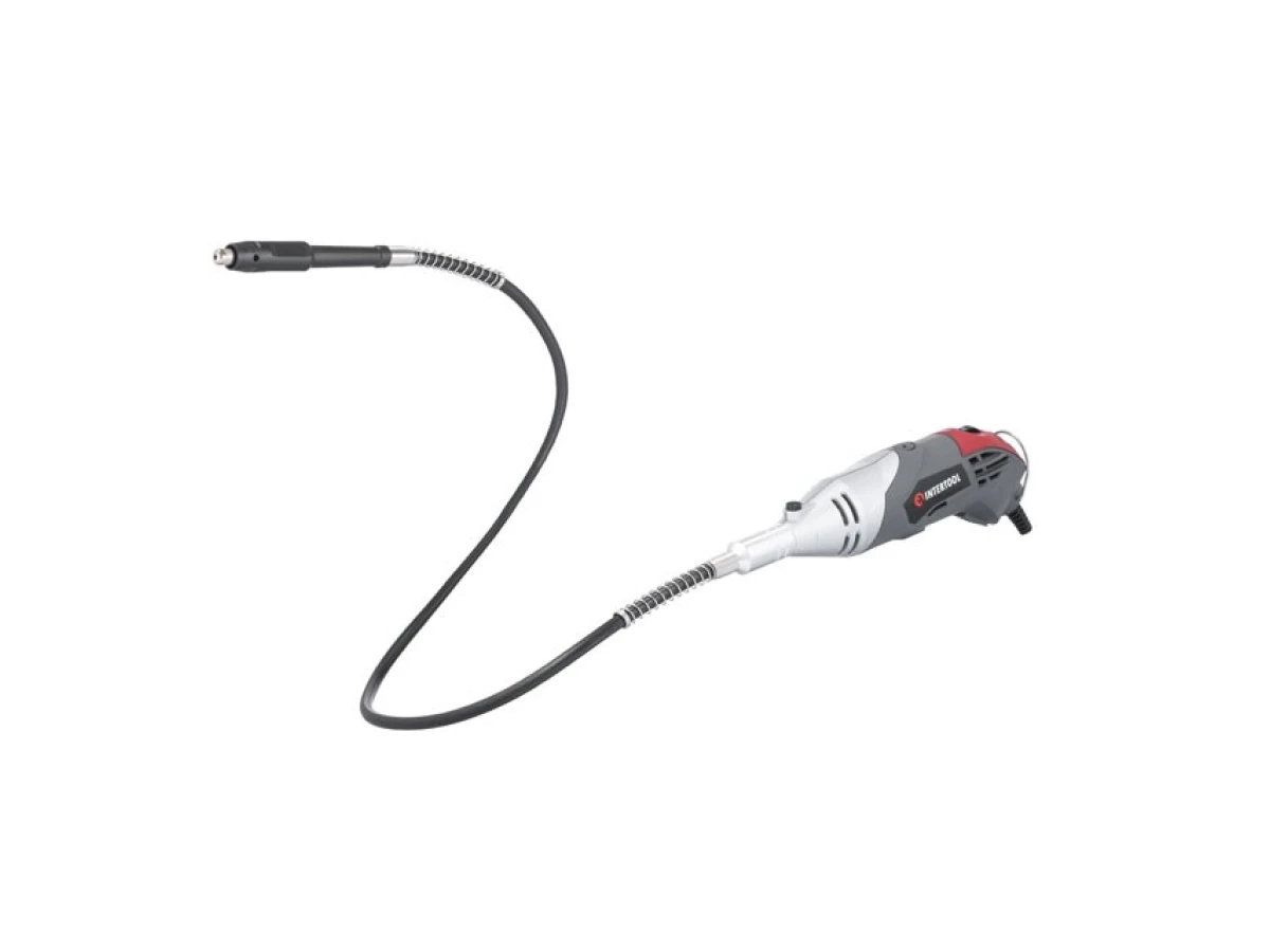 Шліфмашина пряма (гравер) 170 Вт, 8000-35000 об/хв, кейс, аксесуари 40 од., гнучкий вал INTERTOOL DT-0517 