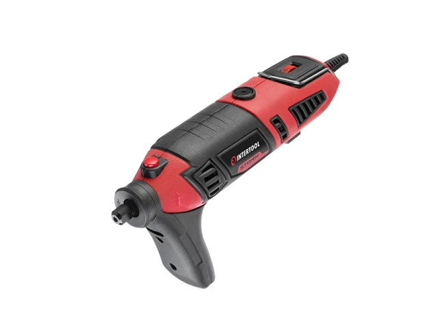 Шліфмашина пряма (гравер), 170 Вт, 8000-35000 об/хв, 120 од, кейс, стійка, гнучкий вал, насадка для фрезерування. INTERTOOL WT-0516 