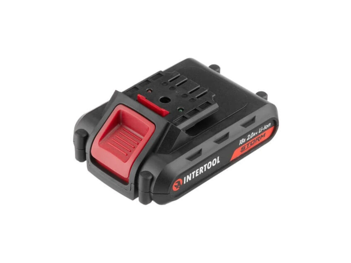 Дриль-шурупокрут акумуляторний Li-Ion 18 В, 25 Nm, 0-400/0-1500 об/хв., 2*2.0 Аг INTERTOOL WT-0314 