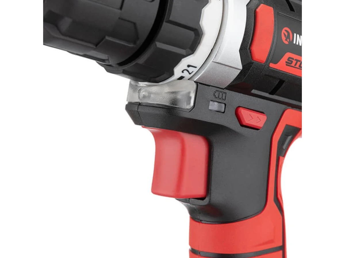 Дриль-шурупокрут акумуляторний Li-Ion 18 В, 25 Nm, 0-400/0-1500 об/хв., 2*2.0 Аг INTERTOOL WT-0314 