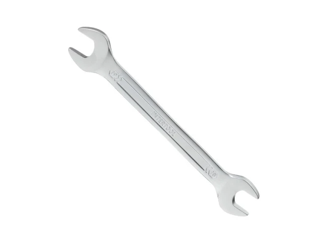 Ключ ріжковий 18х19 мм CrV, покриття сатин-хром, PROF DIN3113 INTERTOOL XT-1118 