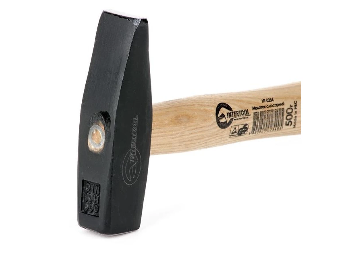 Молоток слюсарний 500 г, ручка ясен INTERTOOL HT-0254 
