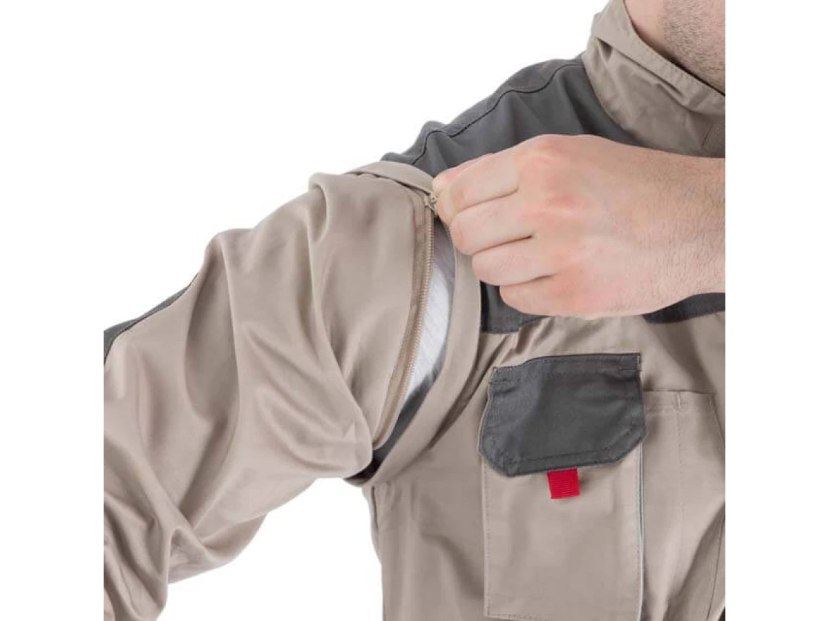 Куртка робоча 2 в 1, 100% бавовна, щільність 180 г / м2, M INTERTOOL SP-3032 