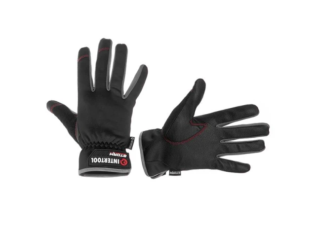 Рукавиці зi спандексу, "Touchscreen", антиковзаюче покриття долоні, вставки "Gripteq 3S", 10" (XL) STORM INTERTOOL SP-0182 