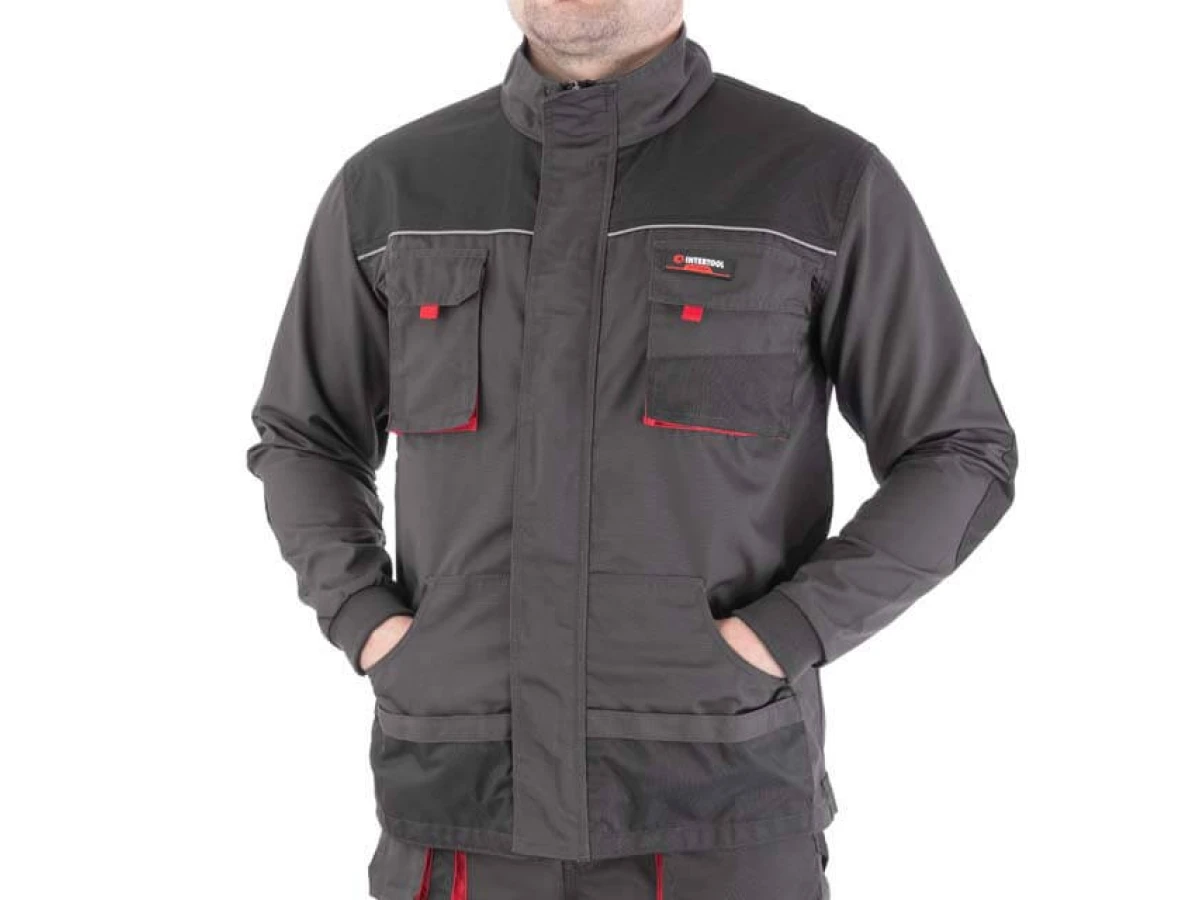 Куртка рабочая 80 % полиэстер, 20 % хлопок, плотность 260 г/м2, L INTERTOOL SP-3003 