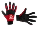 Перчатка Microfiber тканевая красная с черными вставками спандекса на ладони утолщенное неопреном 10" INTERTOOL SP-0143 