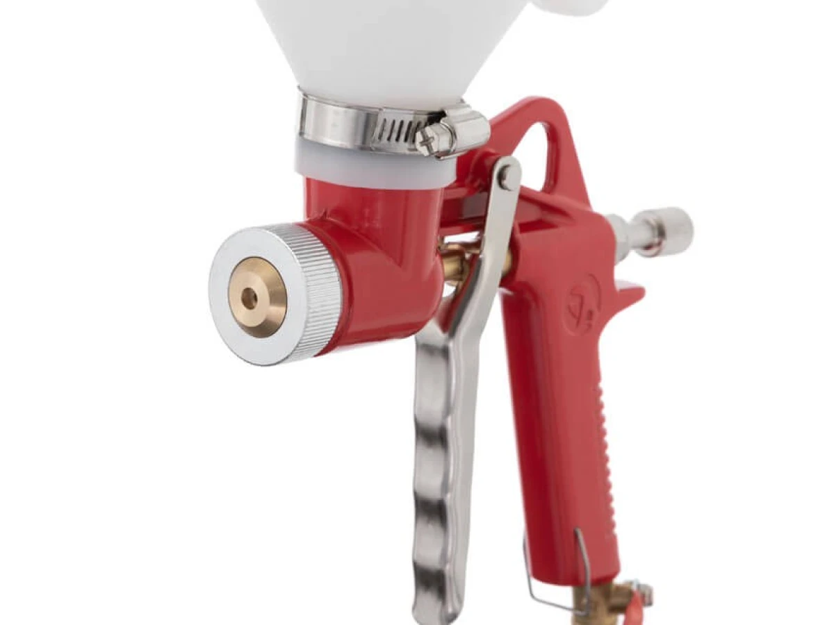 Пістолет для нанесення штукатурки пневматичний, 4-8 мм, В/Б пластиковий, 7000 мл. 3-6 бар INTERTOOL PT-0402 