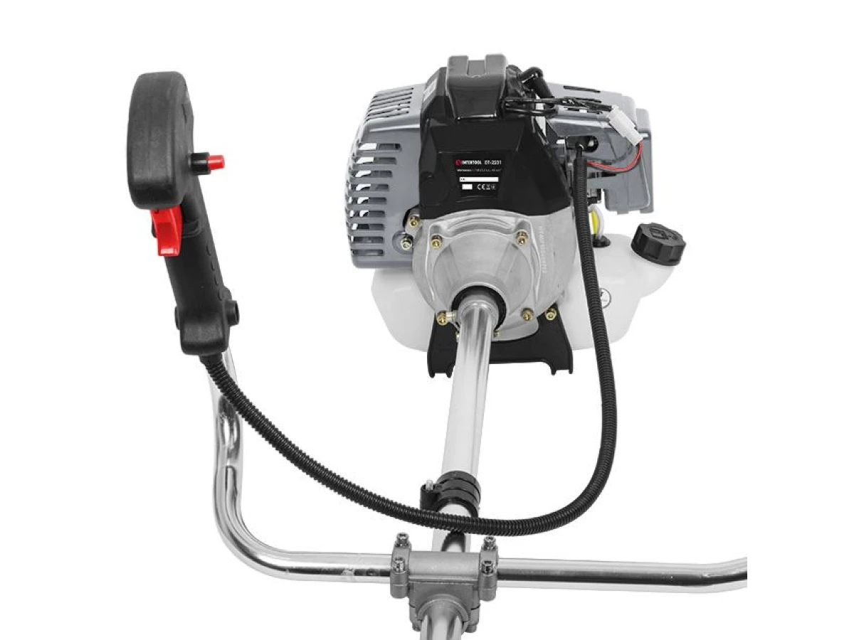 Мотокоса 1.85 кВт, 52 см³, катушка, 3-х лопастной нож, плечевой ремень( комплект из двух частей вал + двигатель) INTERTOOL DT-2232 