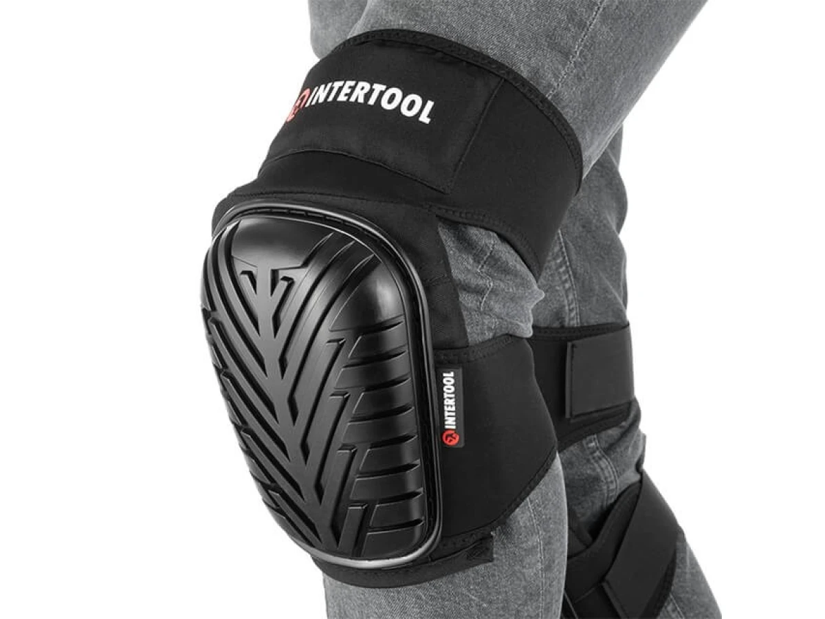 Наколенники защитные, противоскользящие накладки из ПВХ, ткань 600D, гелевые подушки, неопреновые ремни INTERTOOL SP-0056 