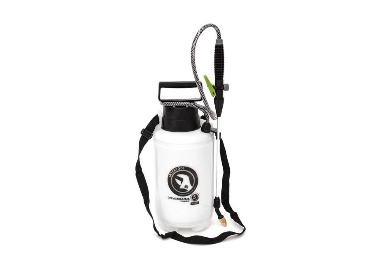 Обприскувач 5 л., 2 сопла латунь+пластик, насос з нержавіючої сталі INTERTOOL FT-9005 