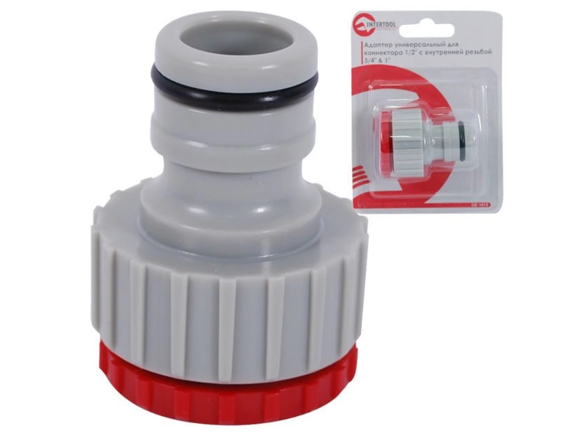Адаптер универсальный для конектора 3/4" с внутренней резьбой 3/4" & 1" INTERTOOL GE-1012 