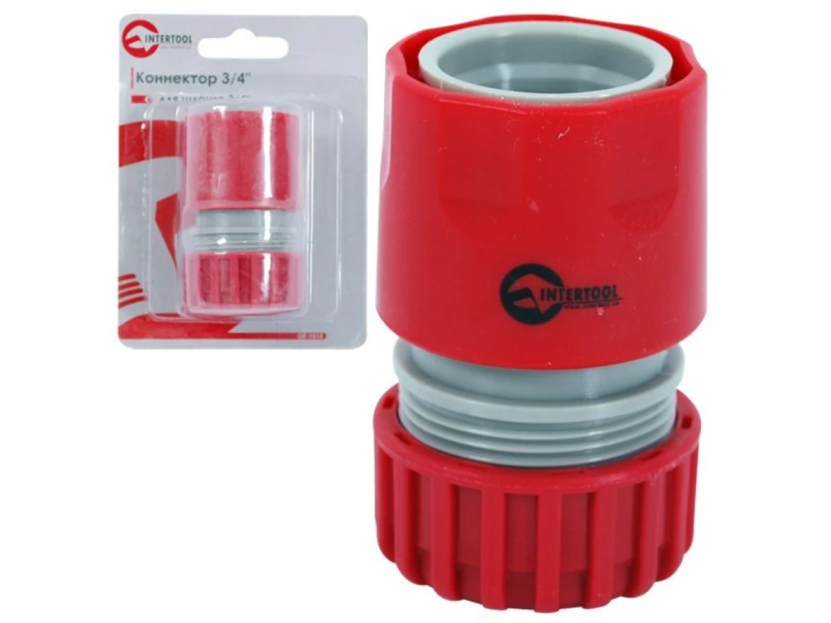 Конектор 3/4" для шланга 3/4" INTERTOOL GE-1018 