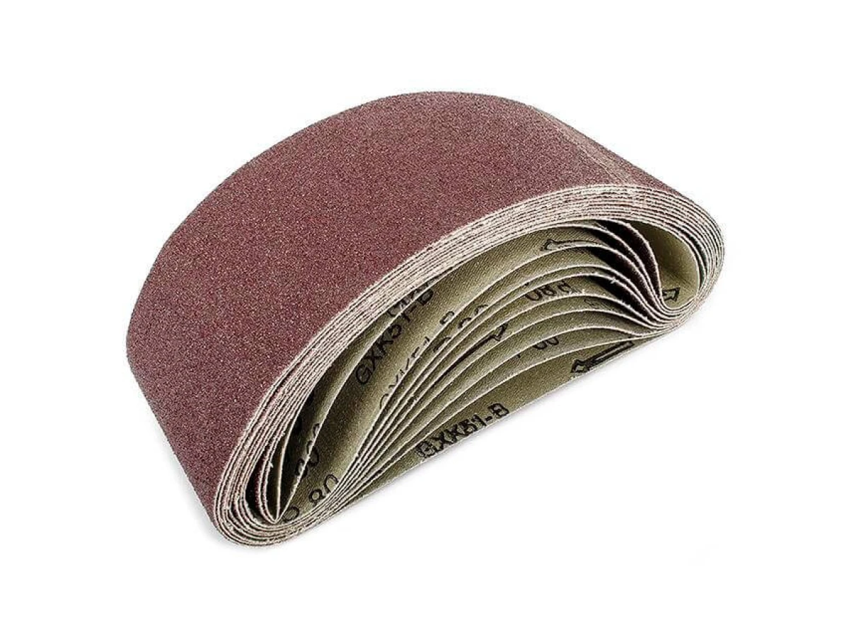 Стрічка шліфувальна 75 x 533мм, зерно 80 уп.10шт. INTERTOOL BT-0408 